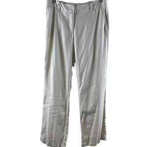 H&M 100% Linen Trousers Dress pants Tan Women's Size 6